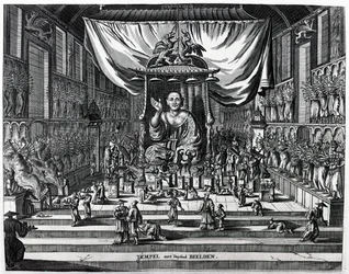 Een Boeddhistische Tempel, een illustratie uit 